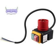 3-Phase 400 V Emergency Stop Switch 3 Phase with Cable and Phase Inverter Industrial Plug Protection