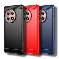 For OnePlus 12R Case For OnePlus 12R 5G Cover 6.78 inch Carbon Fiber Shockproof Silicone Bumper For 