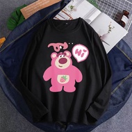 LOTSO BEAR xs-3xl strawberry pink teddy bear popcloset tshirt woman baju t-shirt lengan panjang perempuan muslimah viral