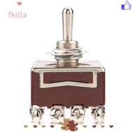 FKILLA Toggle Switch, 15A/250VAC 10A/380VAC 3 Position Rocker Switch, Rocker Lever 4PDT 12 Pin 12mm 