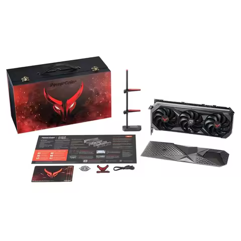 2025 New POWERCOLOR Red Devil AMD Radeon RX 9070 XT 16GB GDDR6 PCIe 5.0 RX 9070XT GPU RX9070 XT Vide