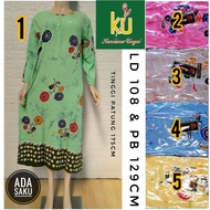 Ld Sunan-Daster Panjang Batik Kencana Ungu Label Hitam Longdress Lengan Tangan Panjang