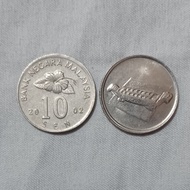 Uang Koin 10 Sen Malaysia Congklak 2002
