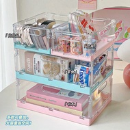 Foldable Storage Box Stackable Transparent Children's Toy Storage Box Large-Capacity Sundries Storag