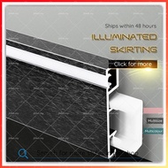 Aluminum Alloy Skirting Line with Led Light Luminous Skirting Line Wall Decoration with Light Metal 