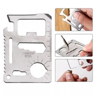 SHB Kartu 11 Fungsi kunci pas stainless steel Survival Kit Tool Card