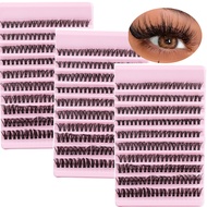 3 boxes of 40D C curl cluster lashes, 200 clusters per box, 8-16mm mixed length, soft, comfortable, 