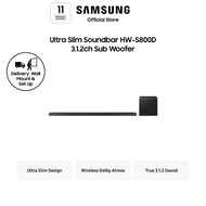 Samsung HW-S800D/XS Ultra Slim Soundbar 3.1.2 ch Sub Woofer (2024)