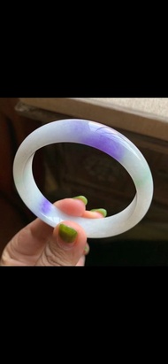 冰種玉鐲 天然翡翠玉鐲 A玉 手鐲 • 糯冰種妖紫翡翠福鐲