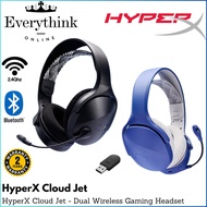 HYPER-X CLOUD JET WIRELESS GAMING HEADSET LOW LATENCY NOISE CANCELLING MIC COMFORT FIT BLACK AND BLU