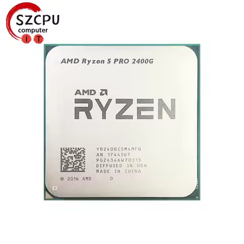 AMD Ryzen 5 PRO 2400G R5 PRO 2400G R5 2400G 3.6 GHz Used Quad-Core Eight-Thread 65W CPU YD240BC5M4MF