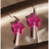Transparent Star Lollipop Earring