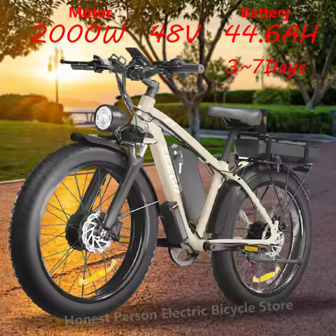 2000W dual motor 48V 44.8Ah dual battery 2026 NEW Ebike F1 aluminum alloy frame 26*4-inch wide tires