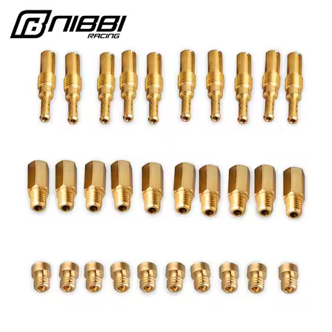 NIBBI Motorcycle Carburetor Jets M5 M6 Main Slow Pilot Jet for PWK PE Keihin Carb Set Injector Nozzl