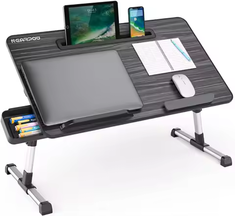 Laptop Bed Tray Table, Height & Angle Adjustable Portable Bed Table,Portable Computer Tray Laptop St