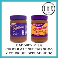 CADBURY MILK CHOCOLATE SPREAD 400g x CRUNCHIE SPREAD 400g