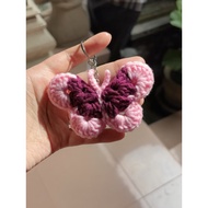 GANTUNGAN Butterfly keychain Crochet by Qinnoy crochet/ butterfly keychain/ knitted keychain butterf