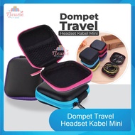 Dompet Travel Headset Kabel Mini (7x7x3cm) - Dompet Organizer Multifungsi Dompet Charger Headset