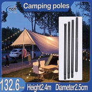Tent Pole Bars Outdoor Canopy Bars 2.4m Pole Camping Adjustable Pole Pole