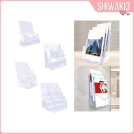 [Shiwaki3] Acrylic Brochure Holder, Countertop Organizer, Flyer Holder, Sign Holder for Brochures