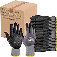 Premium Micro Foam Nitrile Safety Work Gloves-15 Gauge Coated Nylon &amp; Spandex Nitrile Gloves with Anti-slip