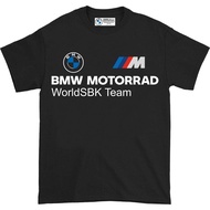 Kaos Baju Pria Wanita BMW MOTORRAD WorldSBK Team with M & BMW Logo T-Shirt