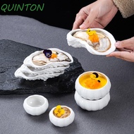 QUINTON Oyster Plate, Ceramic Irregular Sushi Sashimi Plate, Tableware Exquisite Reusable Creative S