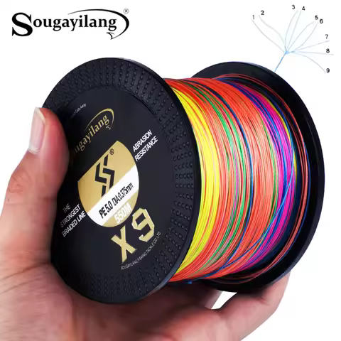 Sougayilang 9 Strands Strongest PE Fishing Line Braid 150M 350M 550M Performance Fibers 17-97LB Fish