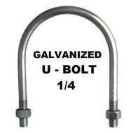 GI U BOLT 1/4 DIAMETER X 1/2 TO 4