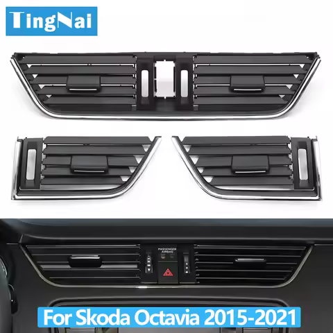 Car Middle Left Right Air Vent Central AC Vent Grille Panel Cover For Skoda Octavia 3 A7 5E MK3 2015