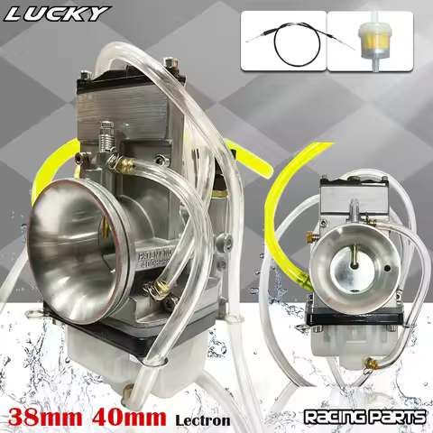 32mm 34mm 38mm 40mm Lectron High Velocity Adjustable Power Jet Carburetor with Cable for Yamaha YZ25