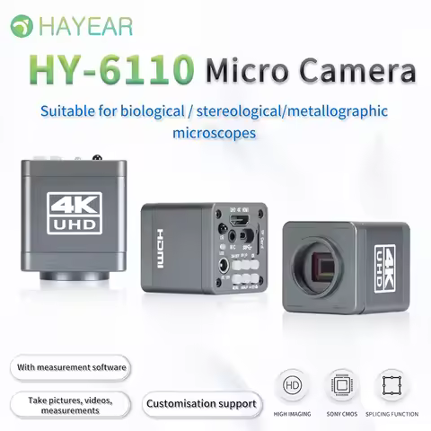 Grey Ultra HD 4K 1080P USB HDMI Digital Microscope Camera Industrial Lab Detected Images Acquisition