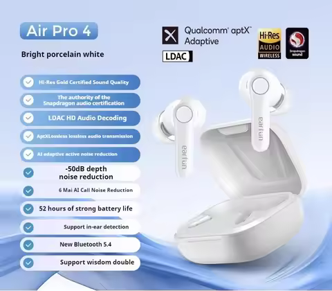 New Earfun Air Pro 4 ANC Wireless Earbuds In Ear Bluetooth Active Noise Reduction Earphones Custom W