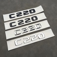 3d ABS Chrome Black Logo C220 Emblem Letters Car Trunk Badge For Mercedes Benz C200 W204 W205 C 220 