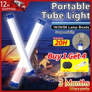 Led Night Tube Light 30/50/80W Portable Usb Rechargeable UAB Nightlight Emergency Outdoor Lighting Camping Lamp 52cm应急灯管