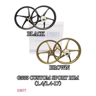 Y15 SPORT RIM SP500 CUSTOM HUB 1.4X1.4-17 BLACK/BROWN