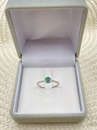 แหวนมรกต(Emerald) พลอยแท้ เงินแท้925 เคลือบทองคำขาว