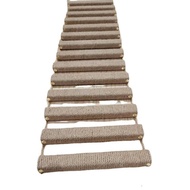 Pet Stair Climbing Ladder Solid Wood Cat Soft Rope Ladder Climbing Frame Cat Hammock Cat Litter Hemp