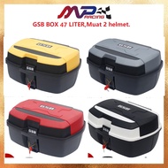 Top Box 47Liter, GSB Box, Givi Stlye,Shad Stlye motorcycle box, free tapak bawah