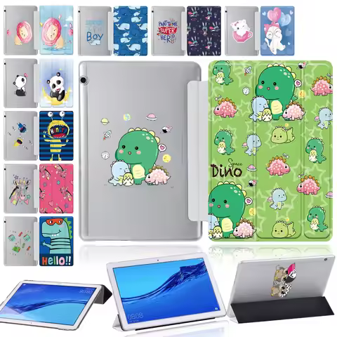 Case for Huawei MediaPad T3 10 9.6"/MediaPad T5 10 10.1" Case Pu Leather Tri-fold Tablet Case for Hu