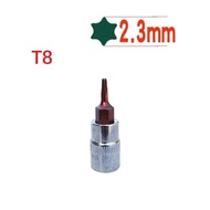 T15บิตซ็อกเก็ต Torx T20 T30 T25 T40 1ชิ้น6.35Mm/1/4นิ้วเครื่องมือไดรฟ์