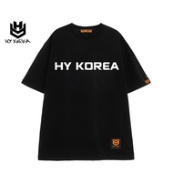 HY KOREA 450 loose-form men's and women's short-sleeved T-shirt, Korean fashion.