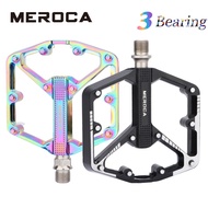 MEROCA Bike Pedal Three-Bearing Mountain Bike Pedal Aluminum Alloy Road Bike pedals Anti-Skid Increase Riding Mtb Pedal Bike Accessories