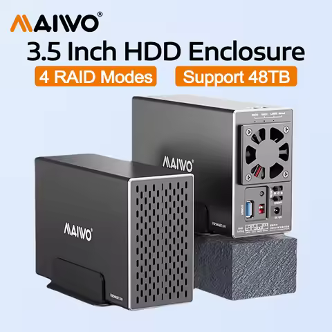MAIWO 3.5 inch SATA RAID HDD Docking Station Dual Bay External Hard Drive RAID Enclosure USB3.0 Up t