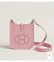 ‼️🥳26年新鮮單-仙女櫻花粉🌸Hermes Mini Evelyne