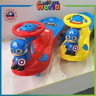 Kids yoyo Car Captain America children plasma swing car ride-on
