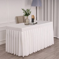 4Ft Folding Table Skirting Rectangular Conference Table Cloth Cover Hotel Banquet Wedding Party Acti