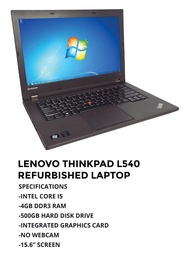 LENOVO THINKPAD L540 REFURBISHED LAPTOP