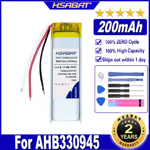 HSABAT Smart Audio Glasses Accessories 200mAh Battery for BOSE FRAMES ALTO AHB330945 Batteries