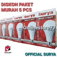 Onlinestore776 Paket Surya MAGIC 9 Watt Bohlam Lampu Ajaib AC/DC GARANSI 1 TAHUN Lampu LED Emergency